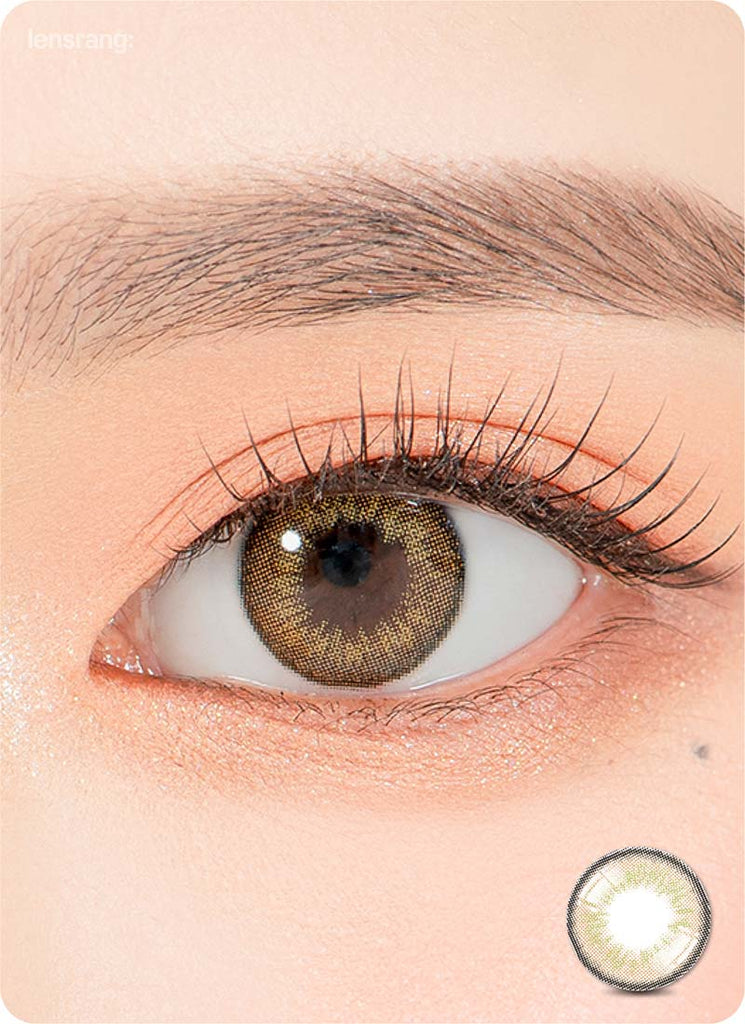 Iwwitch Brown (2pcs) Monthly ( Buy 1 Get 1 Free ) (Silicone Hydrogel) Colored Contacts