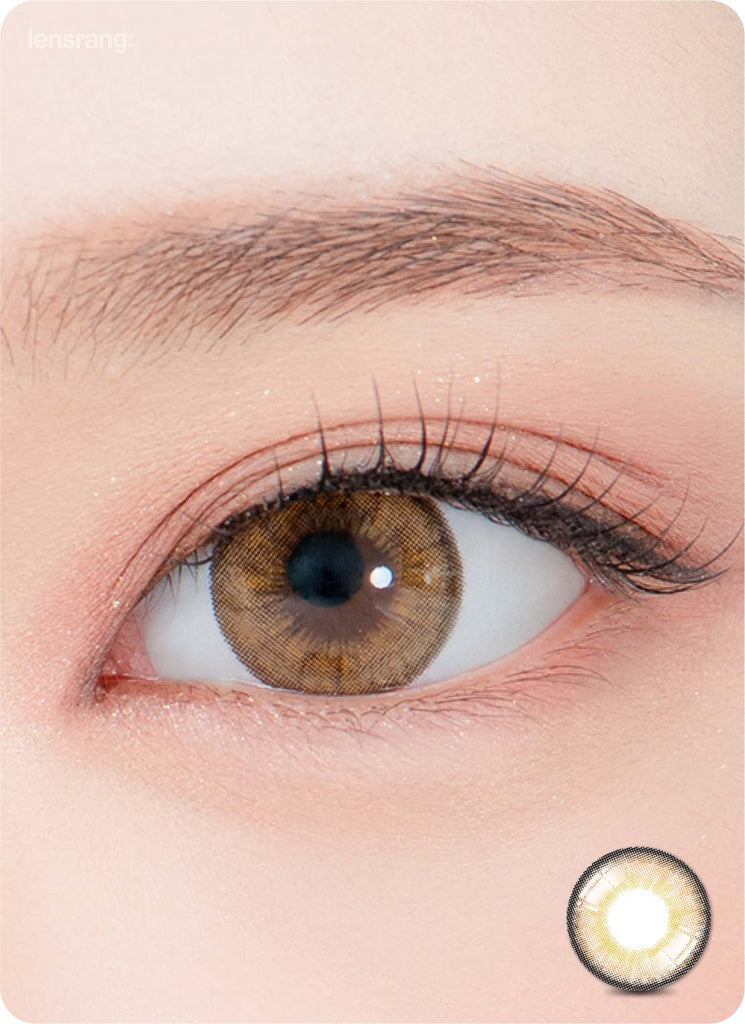 Iwwitch Up Brown (2pcs) Monthly ( Buy 1 Get 1 Free ) (Silicone Hydrogel) Colored Contacts