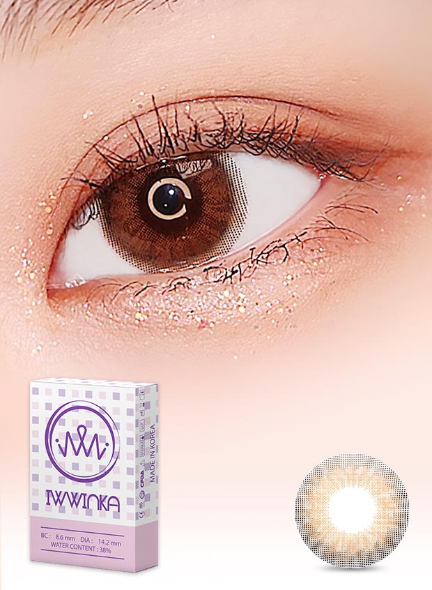 Iwwinka Brown (2pcs) Monthly ( Buy 1 Get 1 Free ) Colored Contacts