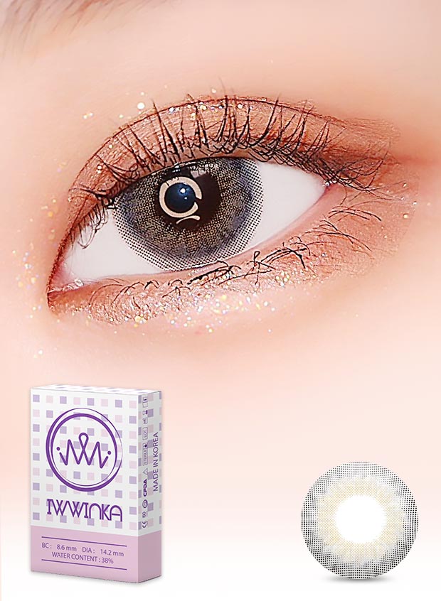 Iwwinka Grey (2pcs) Monthly ( Buy 1 Get 1 Free ) Colored Contacts